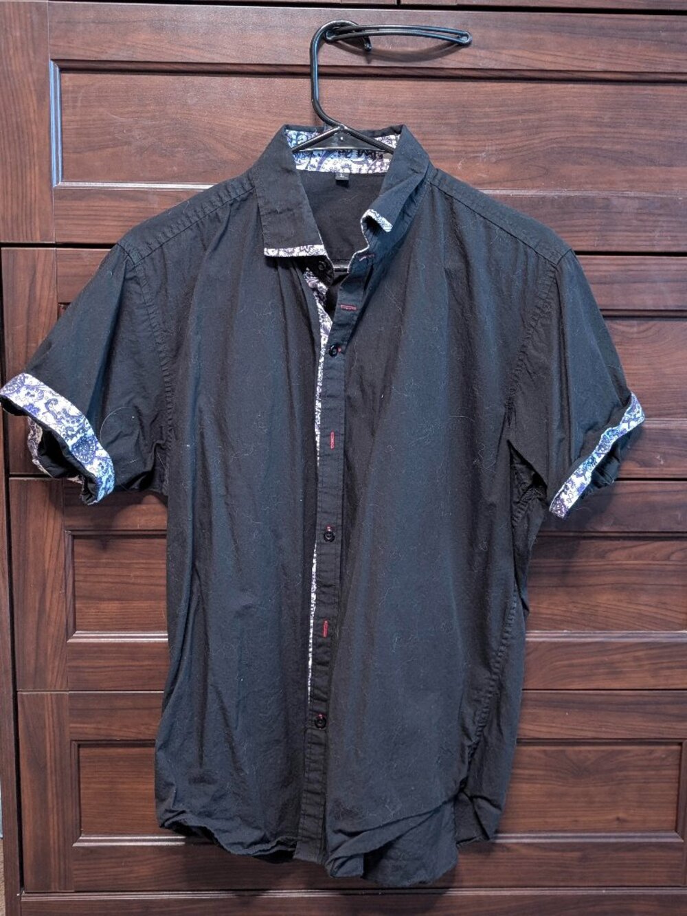 Mens black button down
